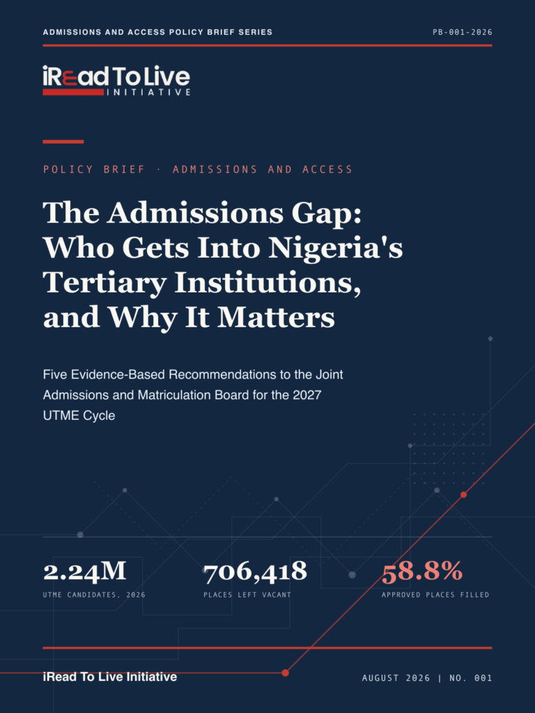 Cover of The Admissions Gap: Who Gets Into Nigeria’s Tertiary Institutions, and Why It Matters